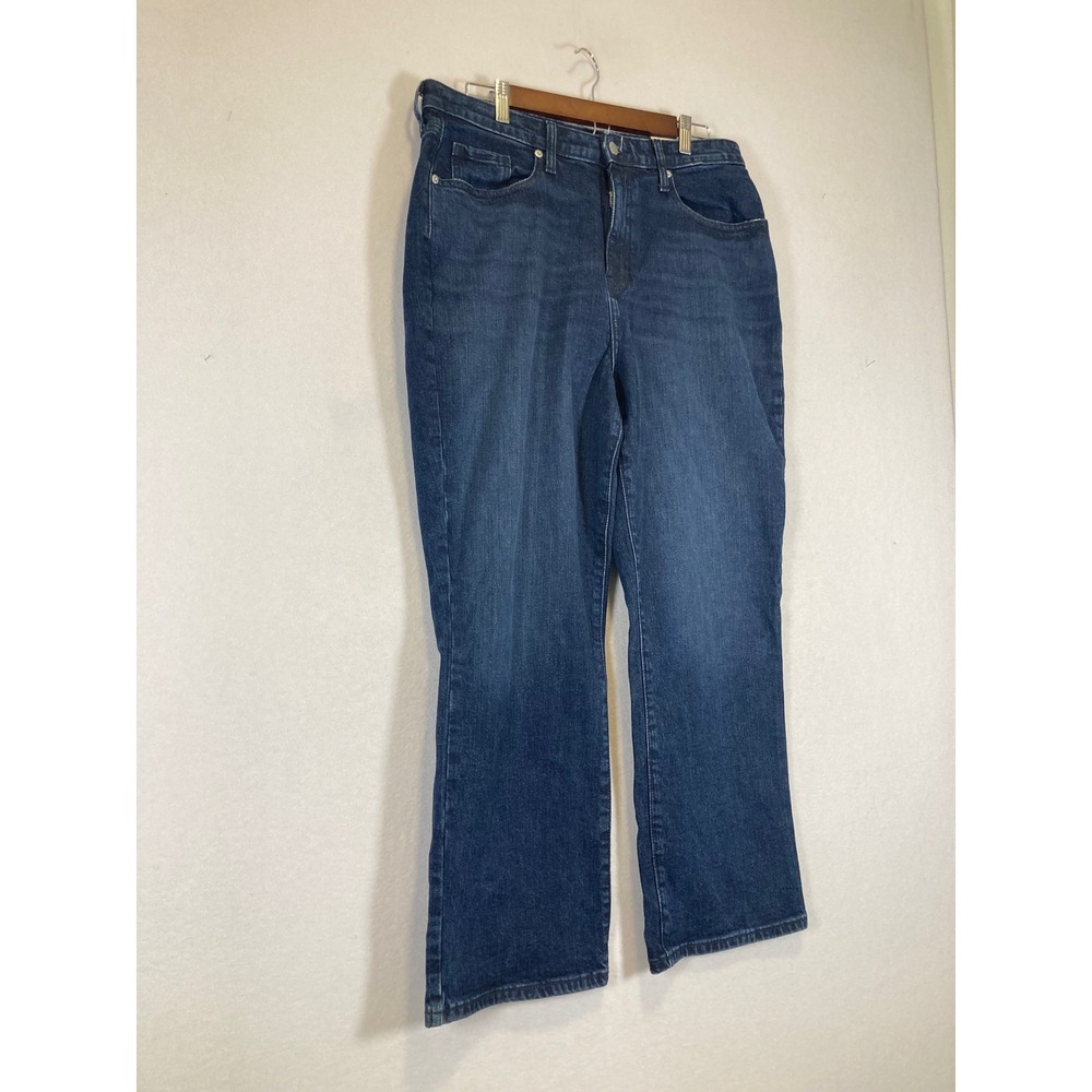 Classic A New Day Women 14/32R Dark Indigo High Rise Straight‎ Leg Stretch Jeans - Picture 13 of 14